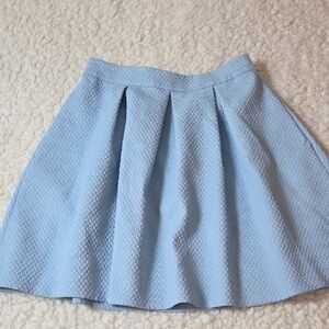NWOT Kate Spade Pleated Textured Dot Skirt Sz 4 Blue